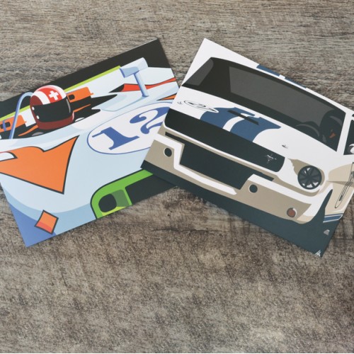 Robin Bark Gulf and Mustang Greetings Card