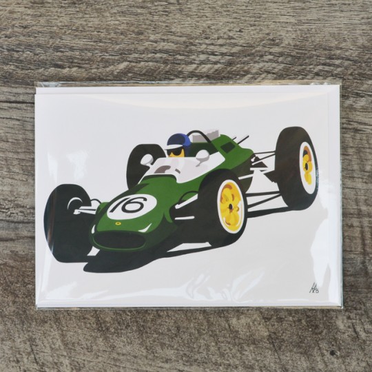 Robin Bark Single Seat Racers Greetings Card