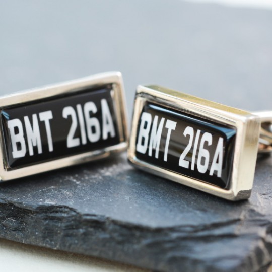 Personalised Classic Number Plate Cufflinks