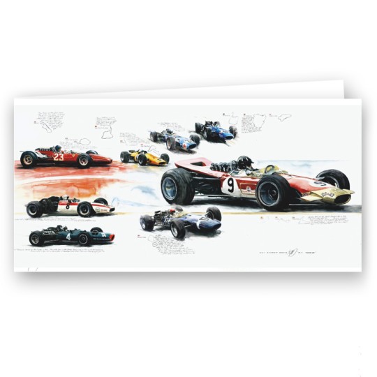 Uli Ehret Greetings Card - 1968 Heroes