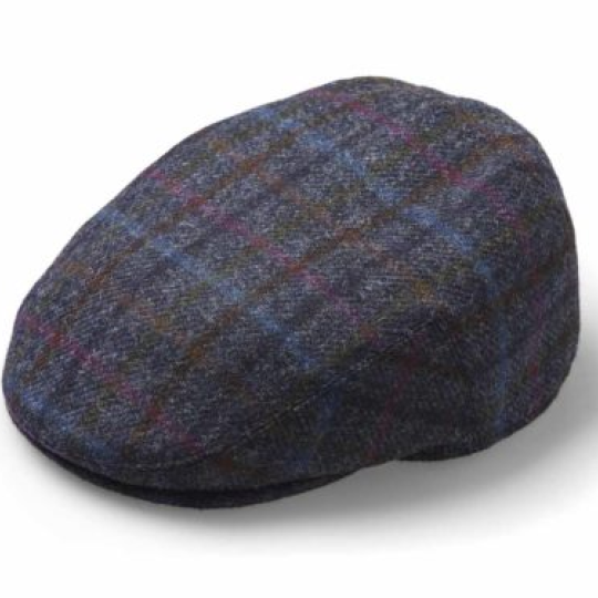 Tweed Flat Cap Multicheck Navy