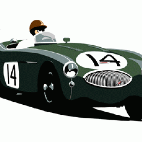 Robin Bark Austin Healey Greetings Card