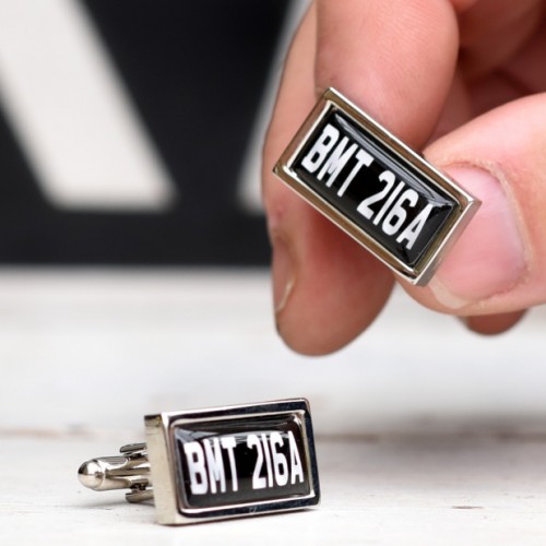 Personalised Classic Number Plate Cufflinks