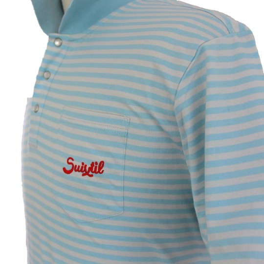 Suixtil Pescara Polo Shirt Blue Stripe