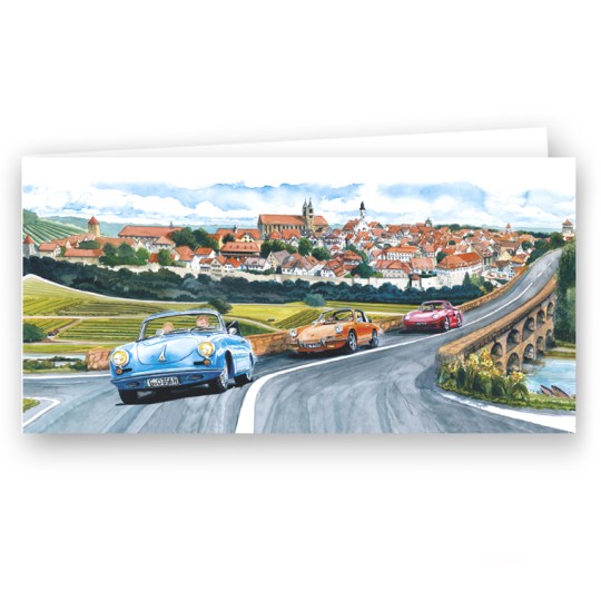 Uli Ehret Greetings Card - Rothenburg