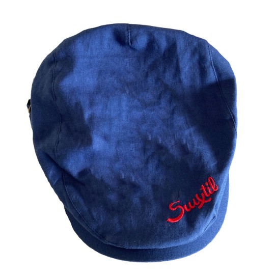 Suixtil Linen Race Cap Navy Blue