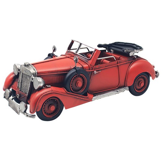 Tinplate Mercedes Inspired Red Car