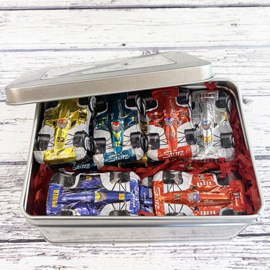 Gift Tin of Chocolate Formula 1 Cars Gift Tin of Chocolate Formula 1 Cars