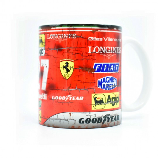 Gilles Villeneuve Ferrari No27 Racing Mug