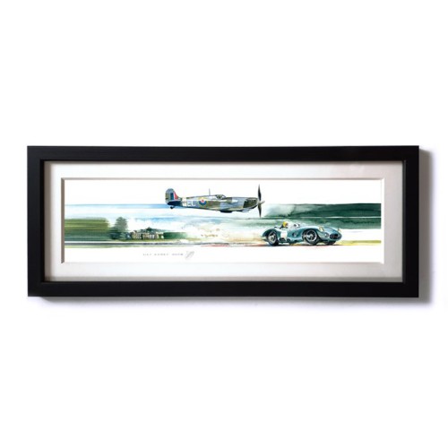 Uli Ehret Framed Print - Spitfire and Aston Martin DBR1 at Goodwood House