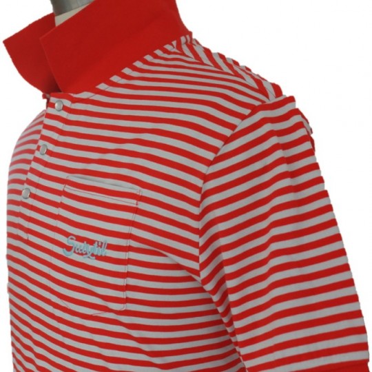 Suixtil Pescara Polo Shirt Red Stripe