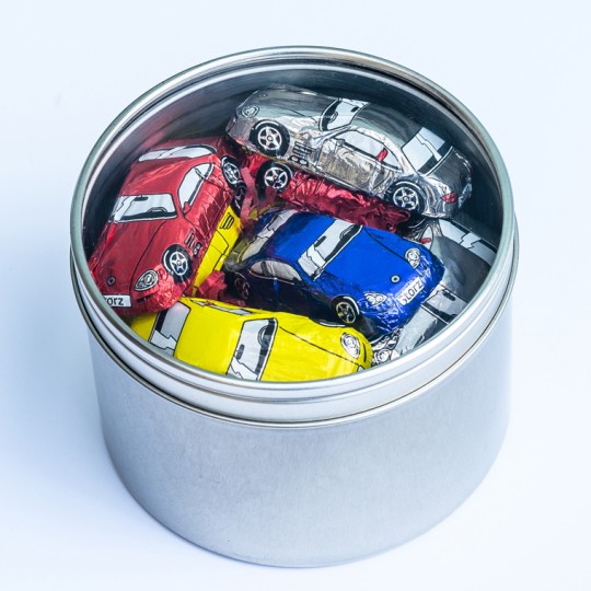 Gift Tin of Chocolate Sports Cars