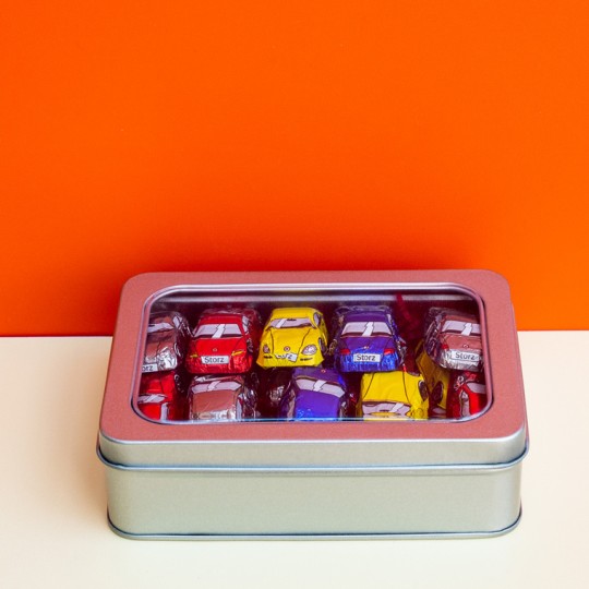 Gift Tin of Chocolate Sports Cars