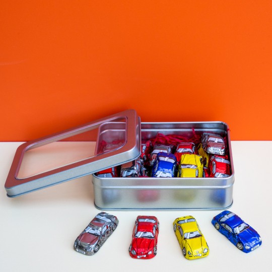 Gift Tin of Chocolate Sports Cars