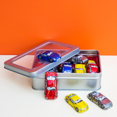 Gift Tin of Chocolate Sports Cars