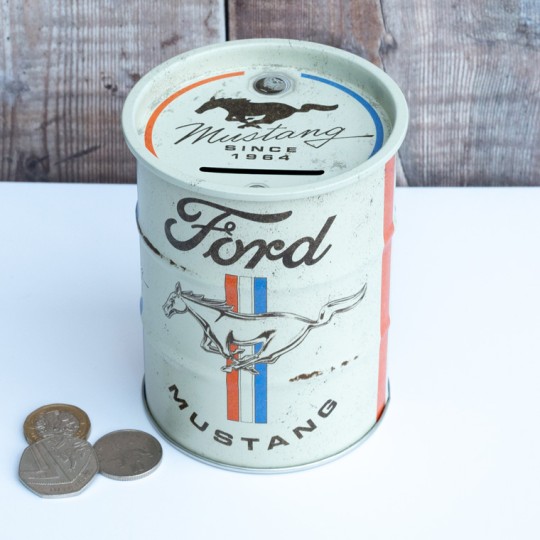 Ford Mustang Oil Barrel Money Box