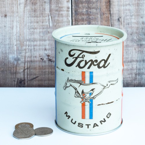 Ford Mustang Oil Barrel Money Box