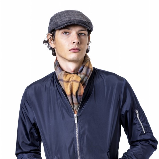 Tweed Flat Cap - Grey Window Pane