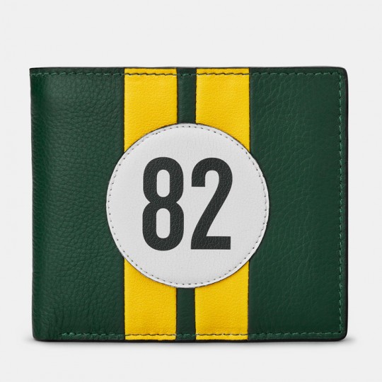 No 82 Green Lotus Racing Stripe Wallet