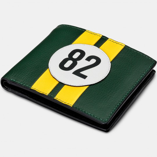 No 82 Green Lotus Racing Stripe Wallet