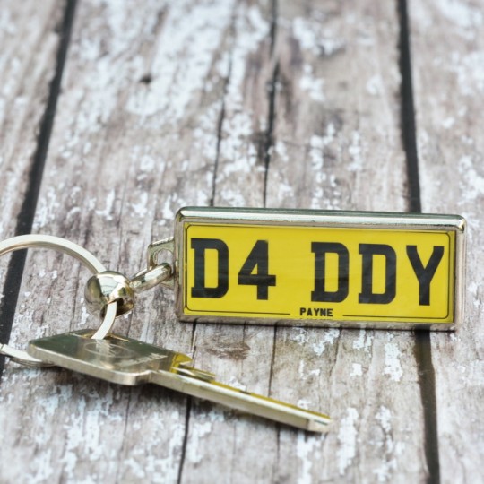 Personalised Number Plate Keyring