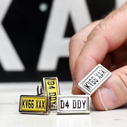 Personalised Number Plate Cufflinks