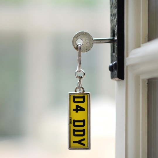 Personalised Number Plate Keyring