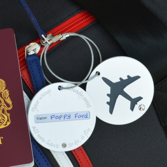 Personalised Plane Luggage Tag