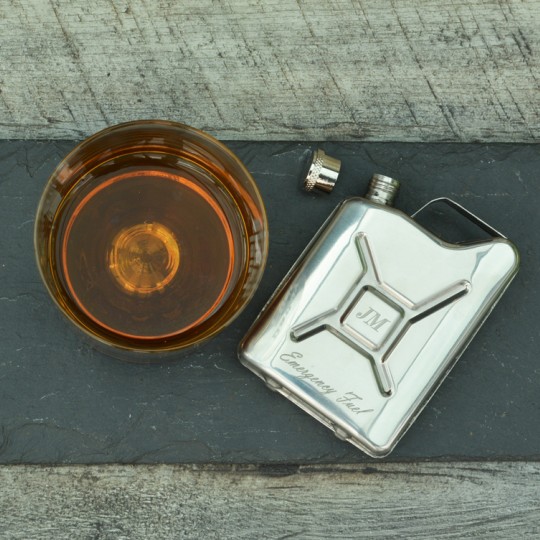 Personalised Petrol Can steel Hip Flask