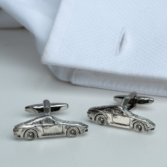 Pewter Sports Car Cufflinks