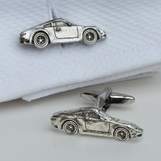 Pewter Sports Car Cufflinks