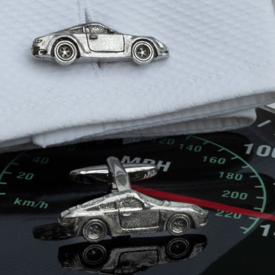 Pewter Sports Car Cufflinks