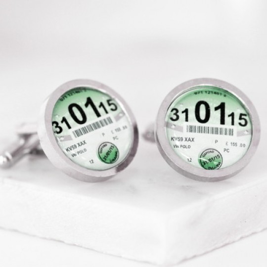 Personalised Tax Disc Cufflinks