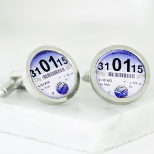 Personalised Tax Disc Cufflinks