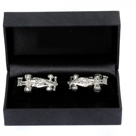 Solid Silver F1 Racing Car Cufflinks