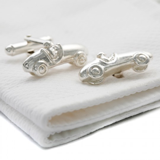 Solid Silver Bugatti Cufflinks