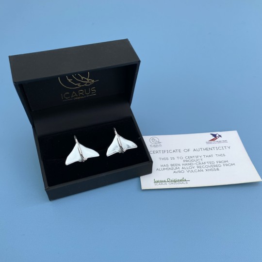 Avro Vulcan XH558 Reclaimed Aluminium Cufflinks