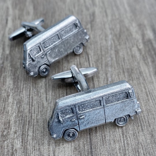 Pewter camper Van Cufflinks