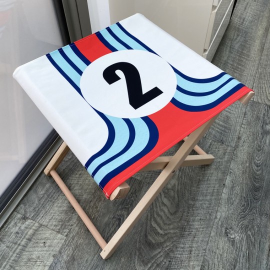 No2 Racing Number Folding Stool