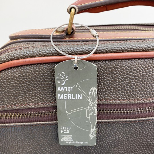 Reclaimed Merlin Helicopter Keyring / Luggage Tag