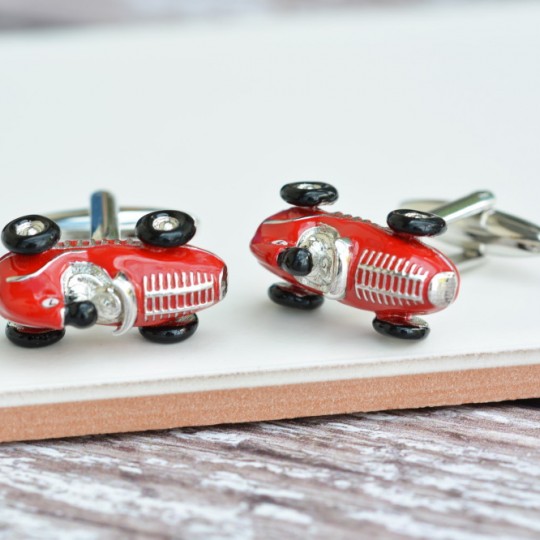 Red Racing Car Cufflinks