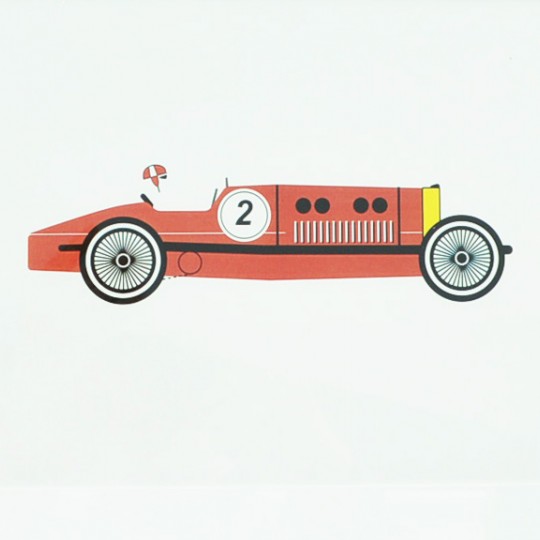 Red Racing Car Unframed Print 