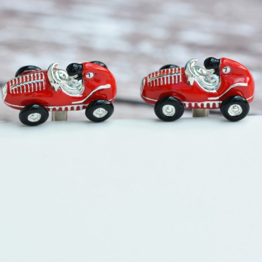 Red Racing Car Cufflinks