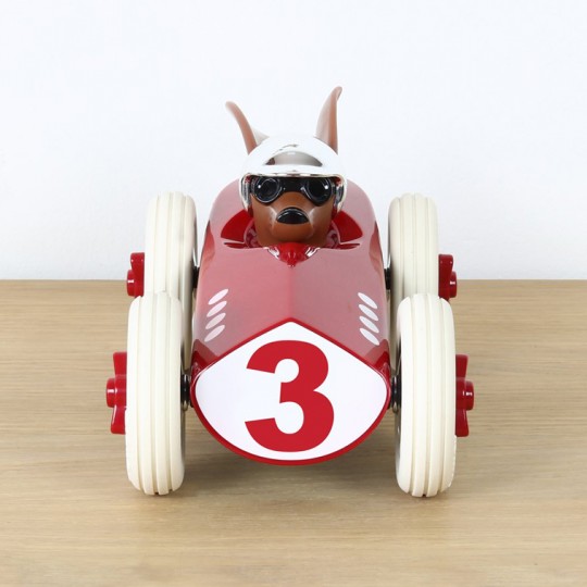 Rufus the Dog Racing Car Red