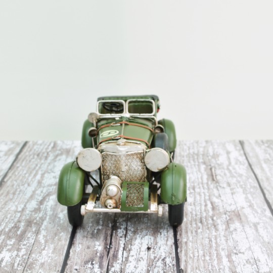 Tinplate Small Vintage Green Racing Car