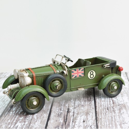 Tinplate Small Vintage Green Racing Car