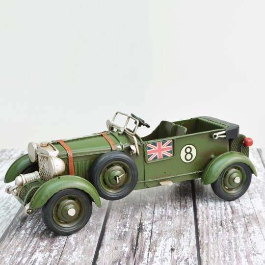 Tinplate Small Vintage Green Racing Car