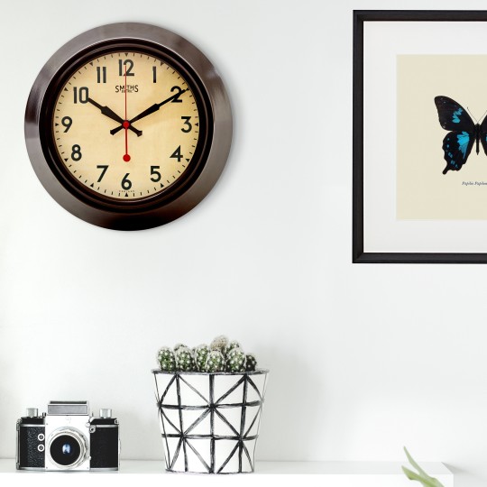 Smiths Replica Brown Wall Clock