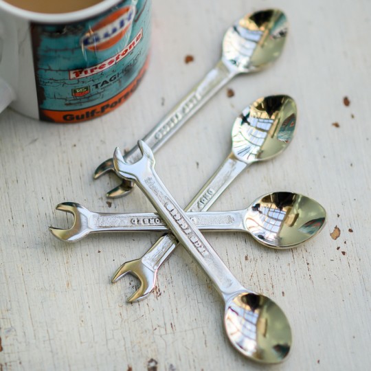 Spanner Cutlery - Set of 4 Coffee Spoons