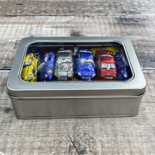 Gift Tin of Chocolate Sports Cars Gift Tin of Chocolate Sports Cars